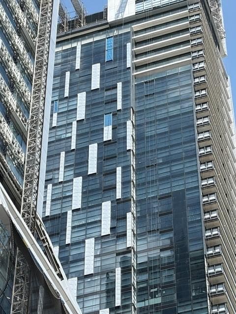 Metro Residences Chatswood towers undergoing high-rise recladding works